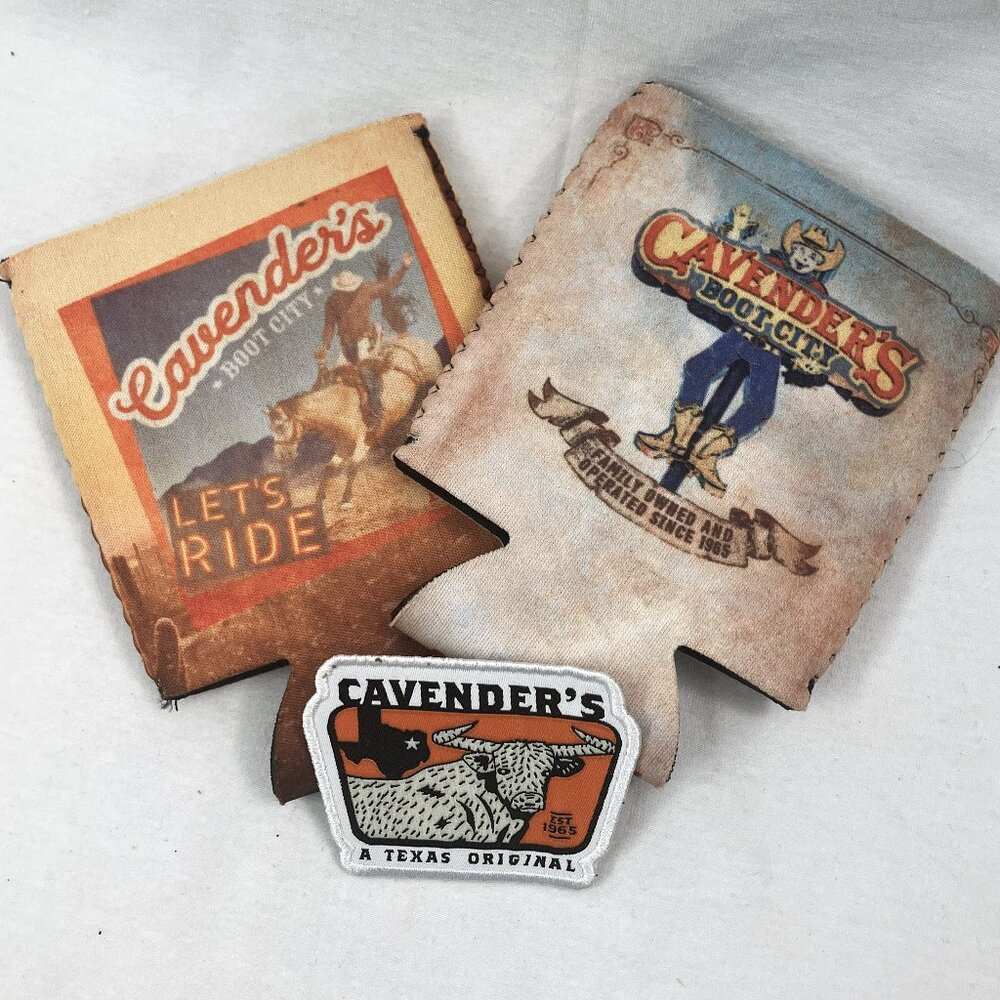 Cavenders Koozies (2) and Patch Set